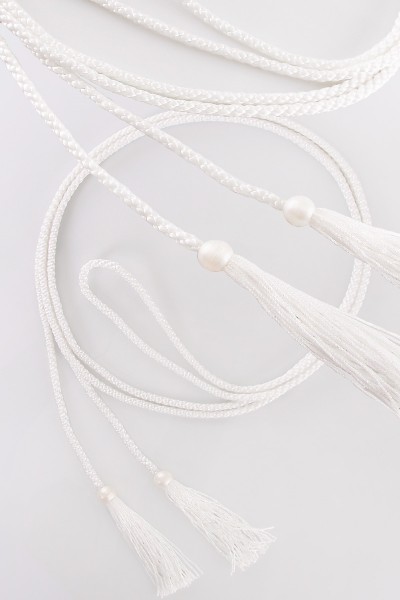 Cíngulo - borlas blancas